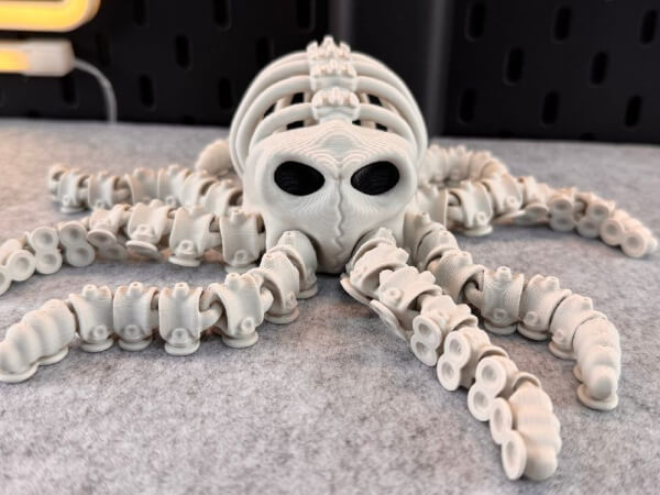 Polvo articulado impresso em 3D