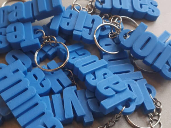 Chaveiro personalizado impresso em 3D