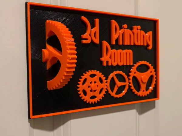 Placa personalizada impressa em 3D
