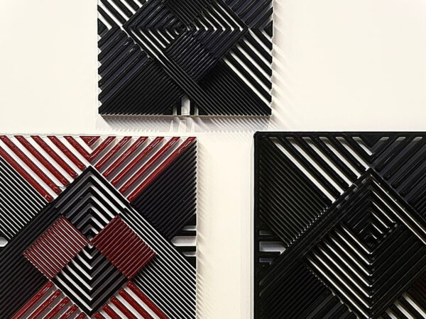 Peça de decoração de parede impressa em 3D